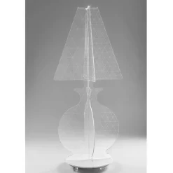 Lampada Led da Terra Plexiglass Marcato a Laser Moderna 3 Misure -  Raissa