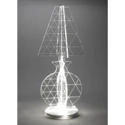 Lampada Led da Terra Plexiglass Marcato a Laser Moderna 3 Misure -  Raissa