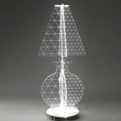 Lampada Led da Terra Plexiglass Marcato a Laser Moderna 3 Misure -  Raissa