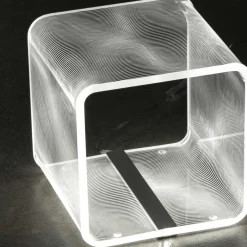 Lampada Led in Cristallo Acrilico Trasparente Decoro a Laser - Robiola