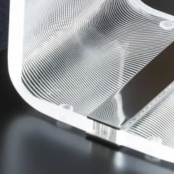 Lampada Led in Cristallo Acrilico Trasparente Decoro a Laser - Robiola
