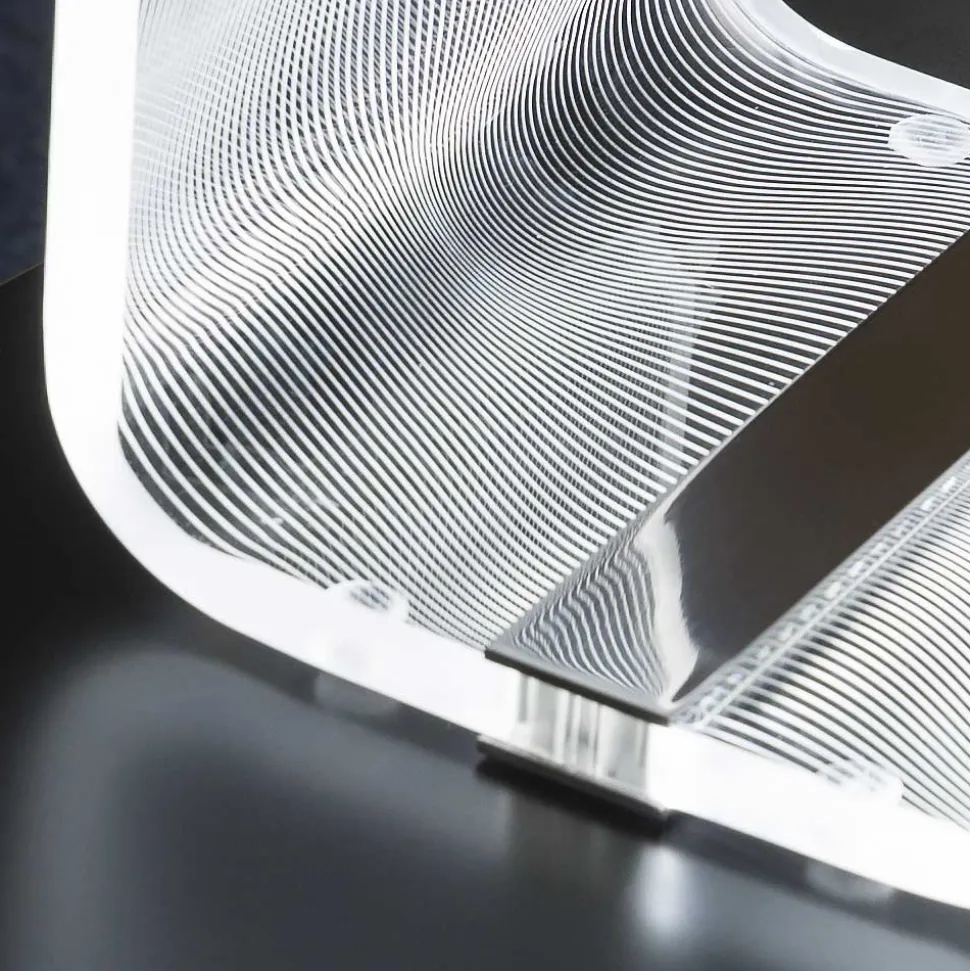 Lampada Led in Cristallo Acrilico Trasparente Decoro a Laser - Robiola
