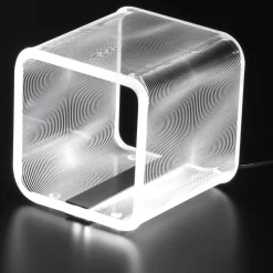 Lampada Led in Cristallo Acrilico Trasparente Decoro a Laser - Robiola