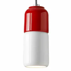 Lampada moderna a sospensione in ceramica bicolore made in Italy Asia