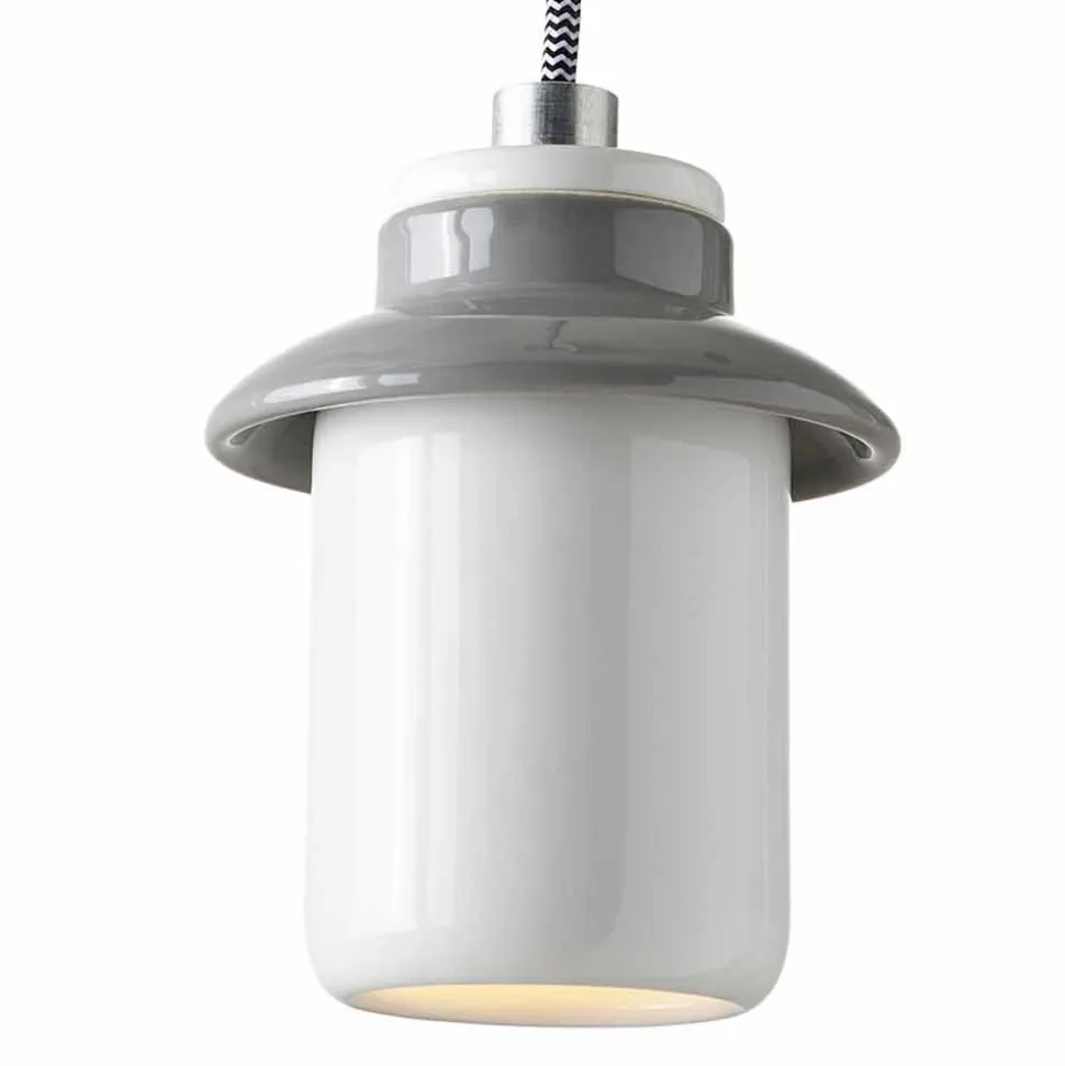 Lampada moderna a sospensione in ceramica colorata made in Italy Asia