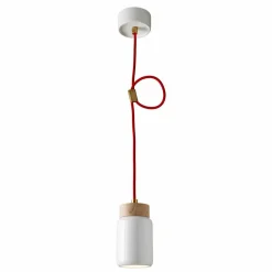 Lampada moderna a sospensione in ceramica bianca made in Italy Asia