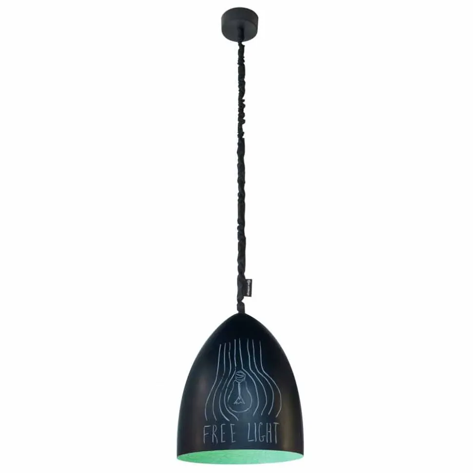 Lampada moderna a sospensione In-es.artdesign Flower S Lavagna resina