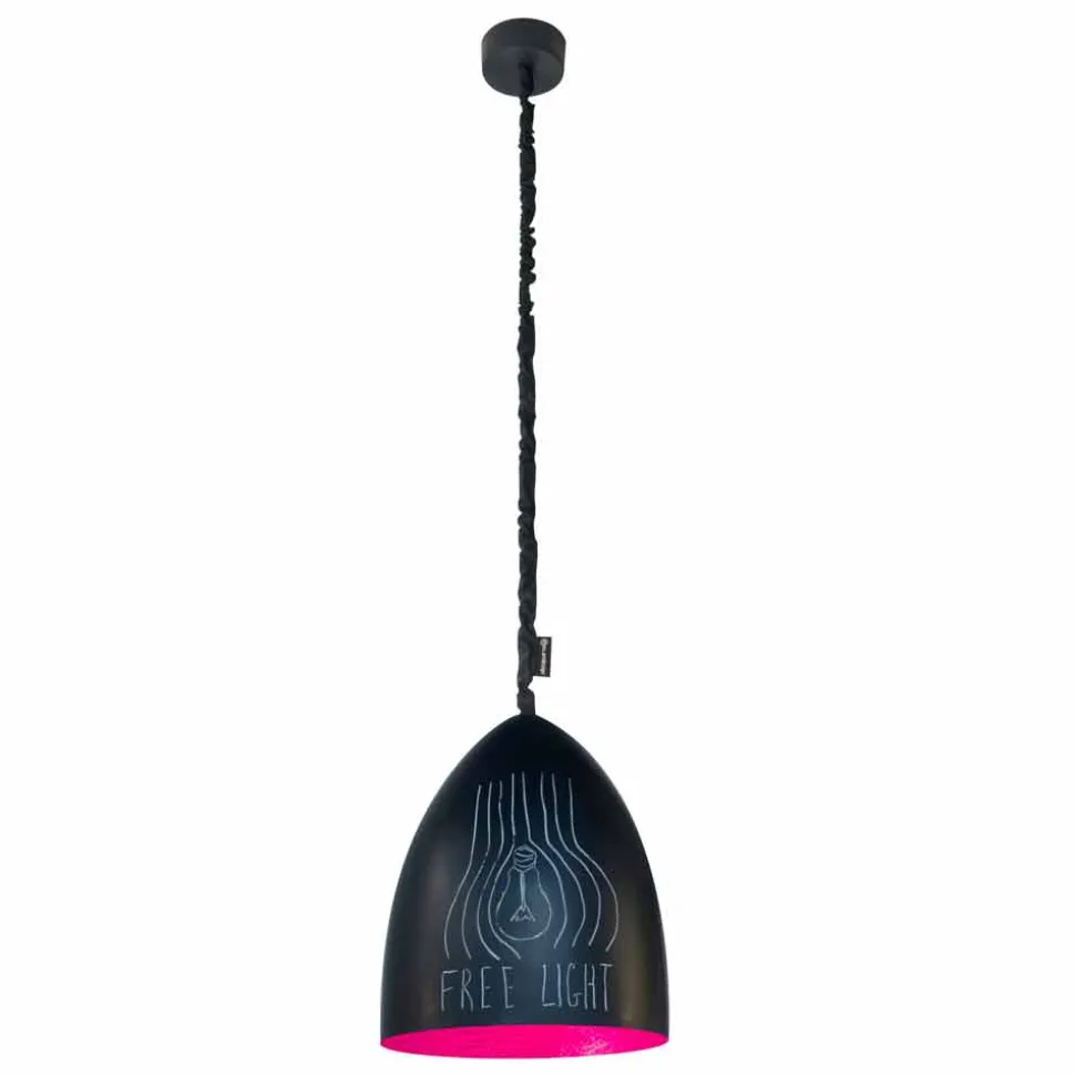 Lampada moderna a sospensione In-es.artdesign Flower S Lavagna resina