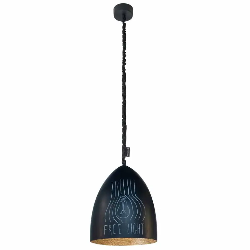 Lampada moderna a sospensione In-es.artdesign Flower S Lavagna resina