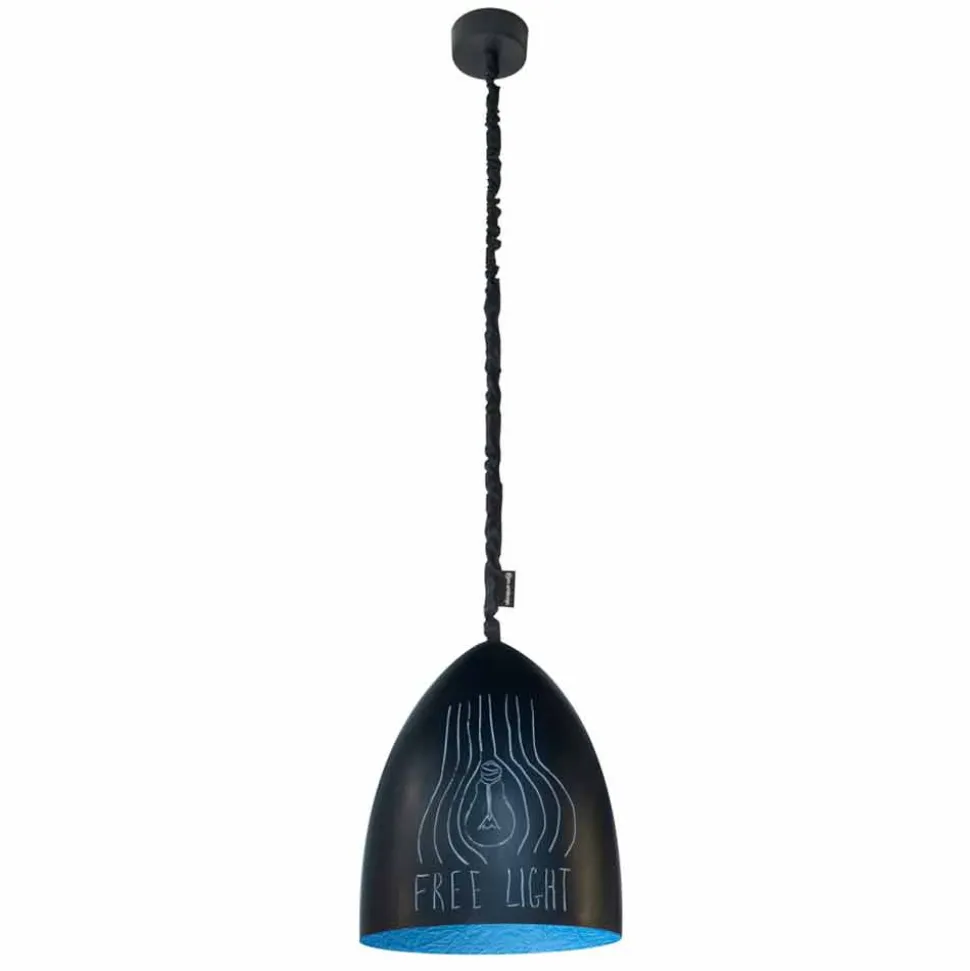 Lampada moderna a sospensione In-es.artdesign Flower S Lavagna resina