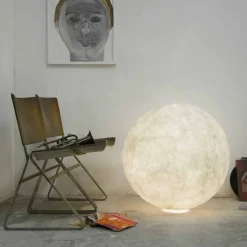 Lampada moderna da tavolo sferica In-es.artdesign Floor Moon nebulite