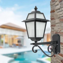 Lampada Outdoor Realizzata in Alluminio Antracite e Vetro Made in Italy - Elric