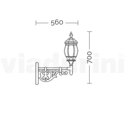 Lampada per Esterno a Parete in Alluminio Realizzata in Italia - Leona
