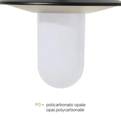 Lampada per Esterno in Alluminio Grigio Antracite Made in Italy - Belen