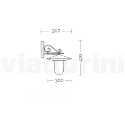 Lampada per Esterno in Alluminio Grigio Antracite Made in Italy - Belen