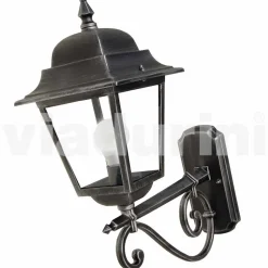 Lampada per giardino a parete in alluminio made in Italy, Aquilina