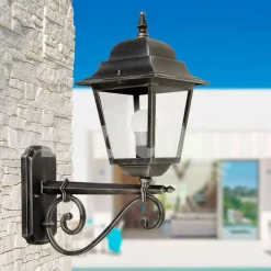 Lampada per giardino a parete in alluminio made in Italy, Aquilina