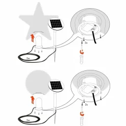 Lampada per Interno o Esterno Moderna con Attacco LED, Solare o E27 - Natalestar