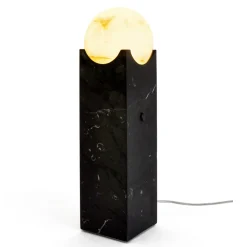 Lampada Rettangolare con Sfera Bianca e Base in Marmo Made in Italy - Koshi