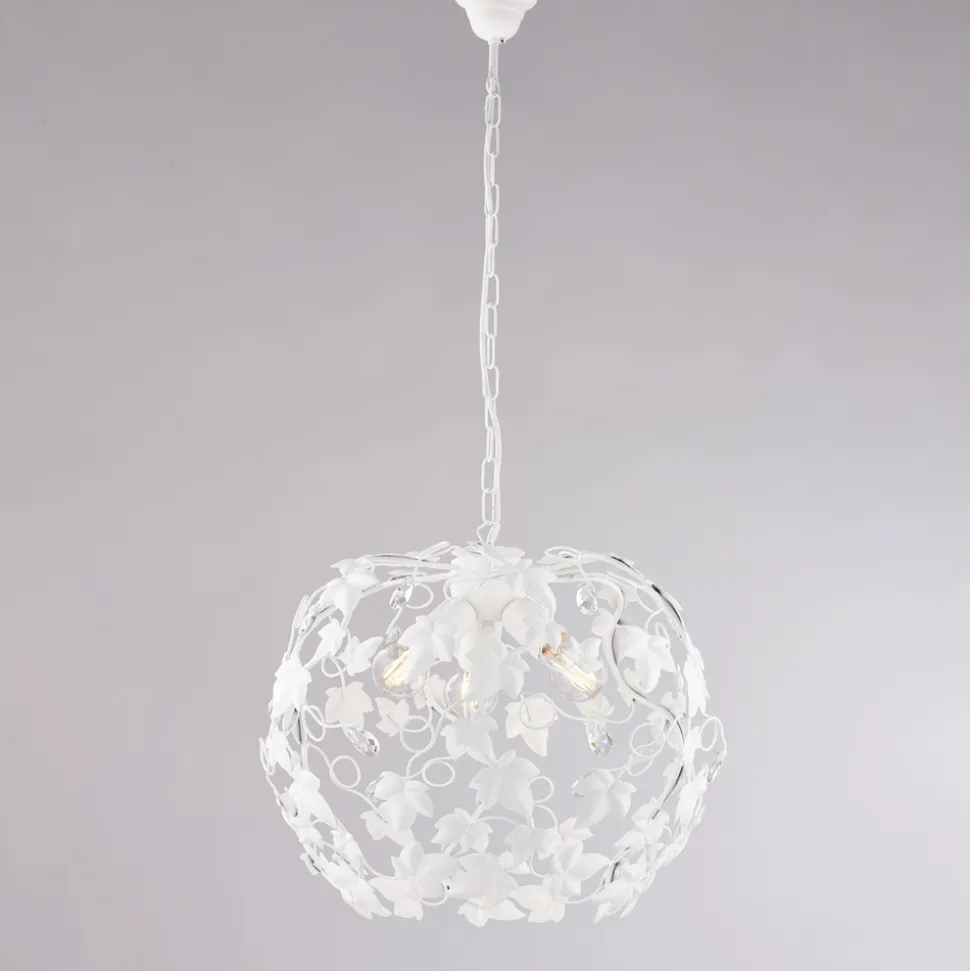 Lampadario a 3 luci in metallo e cristallo per arredare il soggiorno – Orchidea