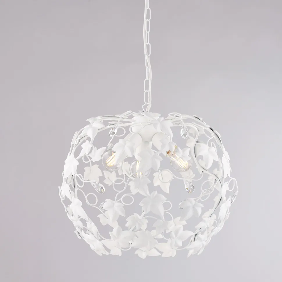 Lampadario a 3 luci in metallo e cristallo per arredare il soggiorno – Orchidea