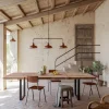 Lampadario a 3 Luci in Rame e Ottone Stile Vintage - Contrada by Il Fanale