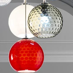 Lampadario a 7 Luci in Vetro di Venezia Soffiato a Mano - Bolle Balloton