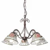 Lampadario a 3 o 5 Luci Ceramica Fatta a Mano con Passanastri - Napoli