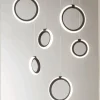 Lampadario Appeso in Metallo Verniciato Nero con 6 Luci LED - Cedro
