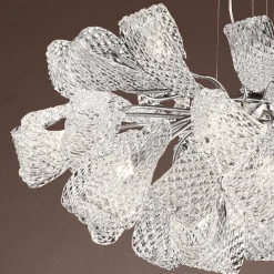 Lampadario Artigianale a 21 Luci in Vetro Veneziano, Made in Italy - Diamonique