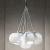 Lampadario Artigianale in Vetro di Venezia e Metallo - Bolle Balloton