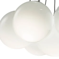 Lampadario a Sette Lumi in Vetro Lucido o Satinato Made in Italy - Althea