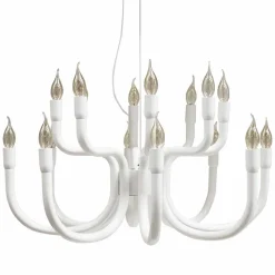 Lampadario a Sospensione a 16 o 32 Luci in Alluminio Bianco o Nero - Alviso