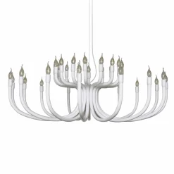 Lampadario a Sospensione a 16 o 32 Luci in Alluminio Bianco o Nero - Alviso