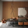 Lampadario a Sospensione con Rosone Unico in Legno Made in Italy - Orlov
