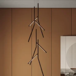 Lampadario a Sospensione con Rosone Unico in Legno Made in Italy - Orlov