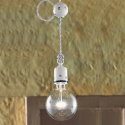 Lampadario a sospensione in ceramica stile rustico Ferroluce