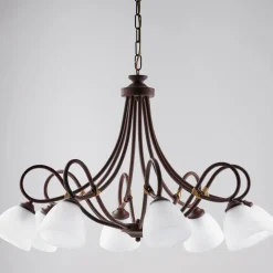 Lampadario a sospensione in metallo e vetro per interni – Cosmo