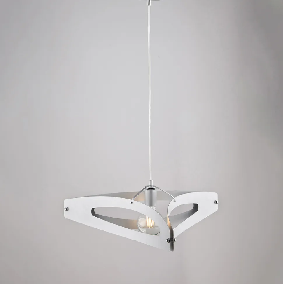 Lampadario a Sospensione in Metallo Cromo Argento - Apus