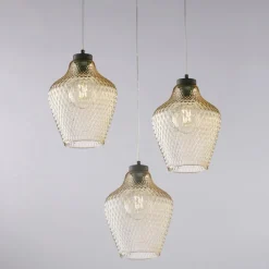 Lampadario a Sospensione in Metallo in Vetro 3 Luci - Alnitak