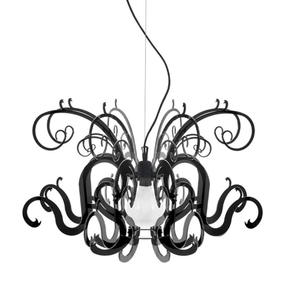 Lampadario a Sospensione in Plexiglass Bianco o Nero Riciclabile - Sancio
