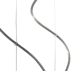 Lampadario a Tre Lumi e Barra Circolare in Vetro Soffiato Made in Italy - Soffio