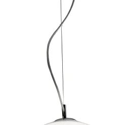 Lampadario a Tre Lumi Grandi Decentrati in Vetro Soffiato Made in Italy - Elisia