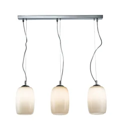 Lampadario a Tre Lumi in Vetro Soffiato Veneziano Made in Italy - Soffio