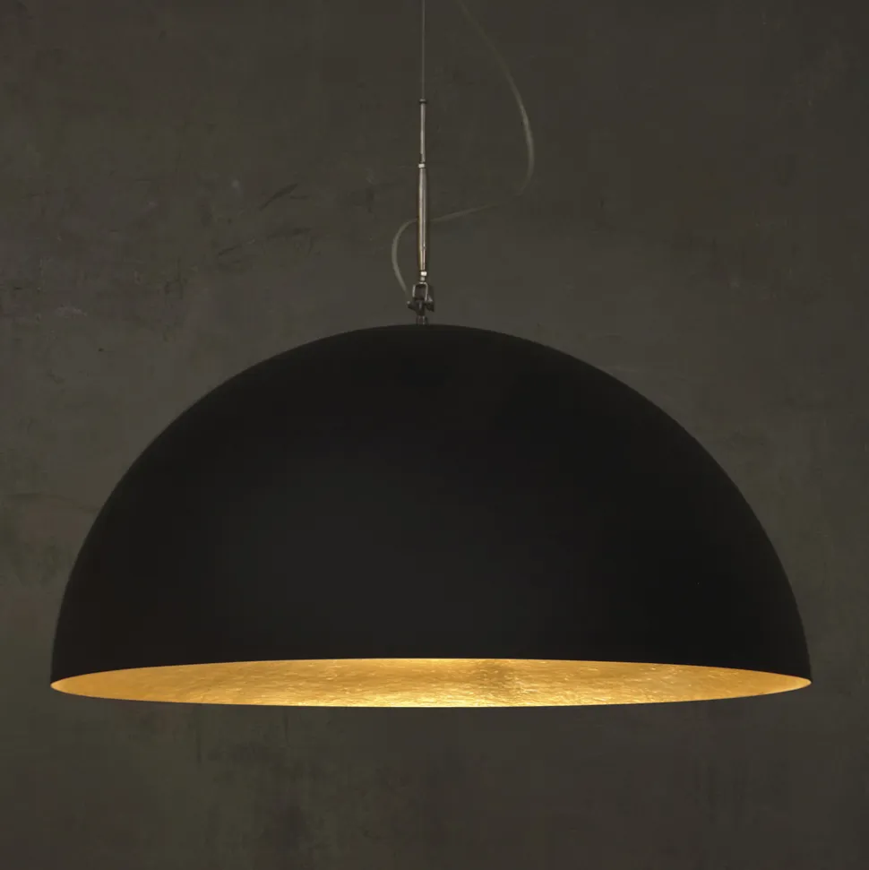 Lampadario Bicolore in Laprene e Nebulite - Mezza Luna by In-es.artdesign