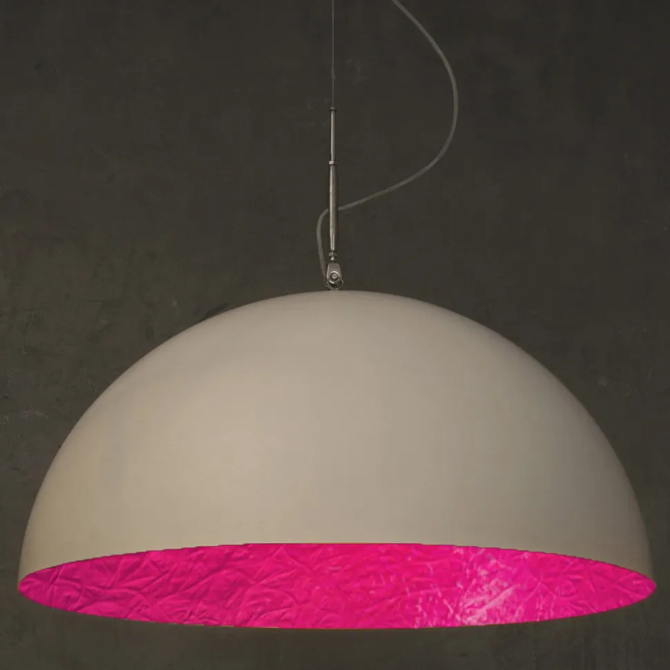 Lampadario bicolore moderno In-es.artdesign Mezza Luna in nebulite