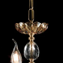 Lampadario classico di design a 9 luci in vetro e cristallo Belle