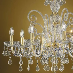 Lampadario Classico 8 Luci in Vetro Veneziano Made in Italy - Fiorentino