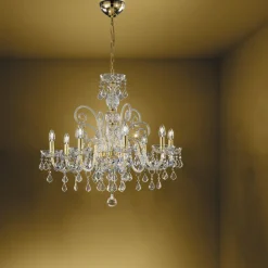 Lampadario Classico 8 Luci in Vetro Veneziano Made in Italy - Fiorentino