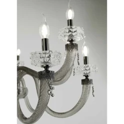 Lampadario Classico 30 Luci in Vetro Artigianale di Lusso Italiano - Saline